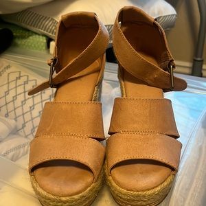 High heel wedge sandals